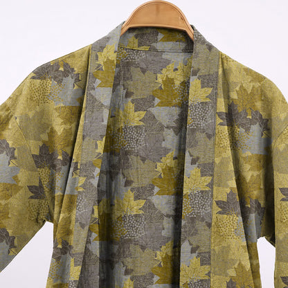 Kimono-Bademantel aus Baumwolle mit Ahornblattmuster für den Herbst - image 13