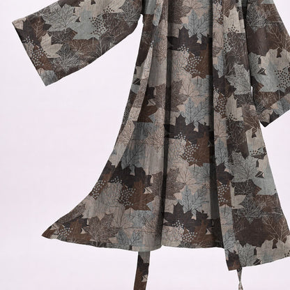 Kimono-Bademantel aus Baumwolle mit Ahornblattmuster für den Herbst - image 39