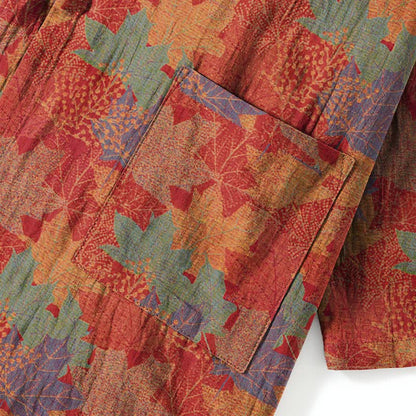 Kimono-Pyjama-Set aus Baumwolle mit Ahornblattmuster - image 4