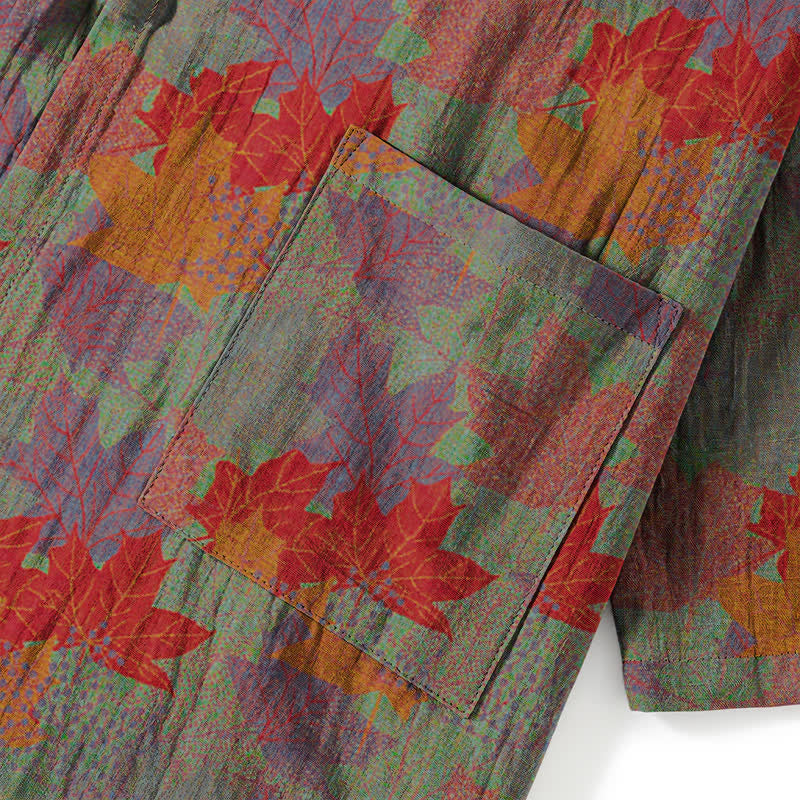Kimono-Pyjama-Set aus Baumwolle mit Ahornblattmuster - image 12