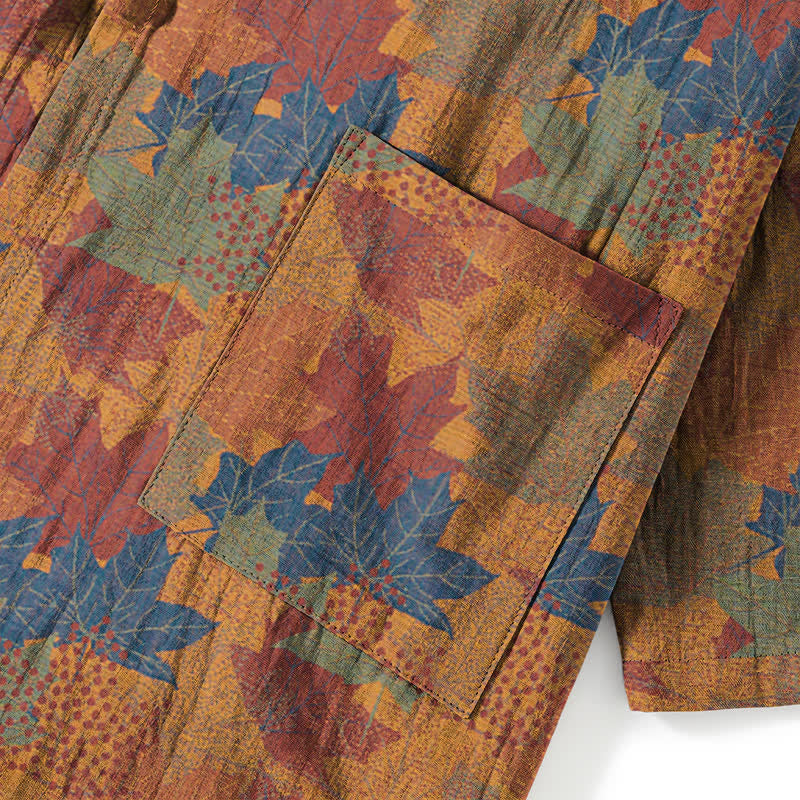 Kimono-Pyjama-Set aus Baumwolle mit Ahornblattmuster - image 36