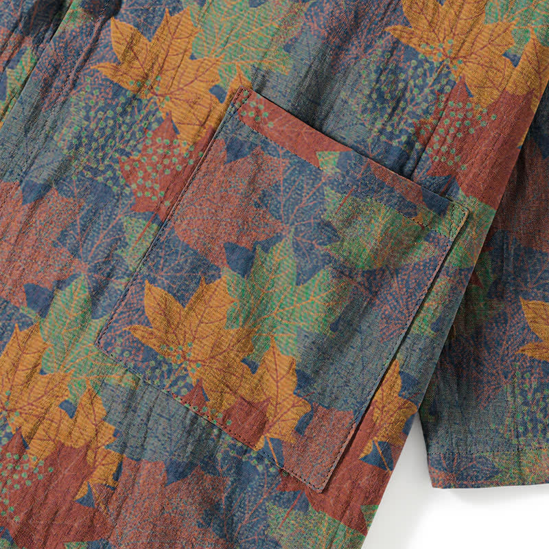 Kimono-Pyjama-Set aus Baumwolle mit Ahornblattmuster - image 44