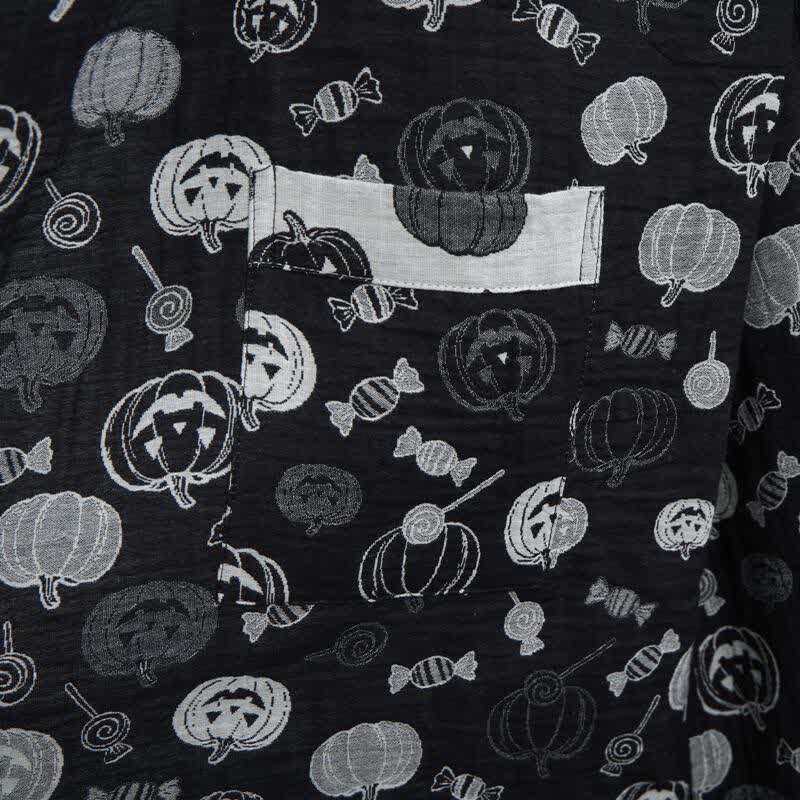 Halloween-Kürbis-Süßigkeiten-Baumwollkimono-Bademantel - image 6