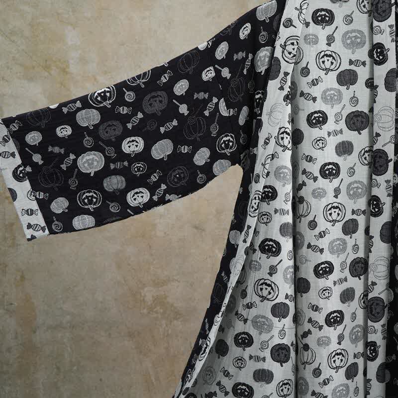 Halloween-Kürbis-Süßigkeiten-Baumwollkimono-Bademantel - image 3