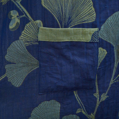 Retro-Kimono aus Baumwolle mit Ginkgoblatt - image 14