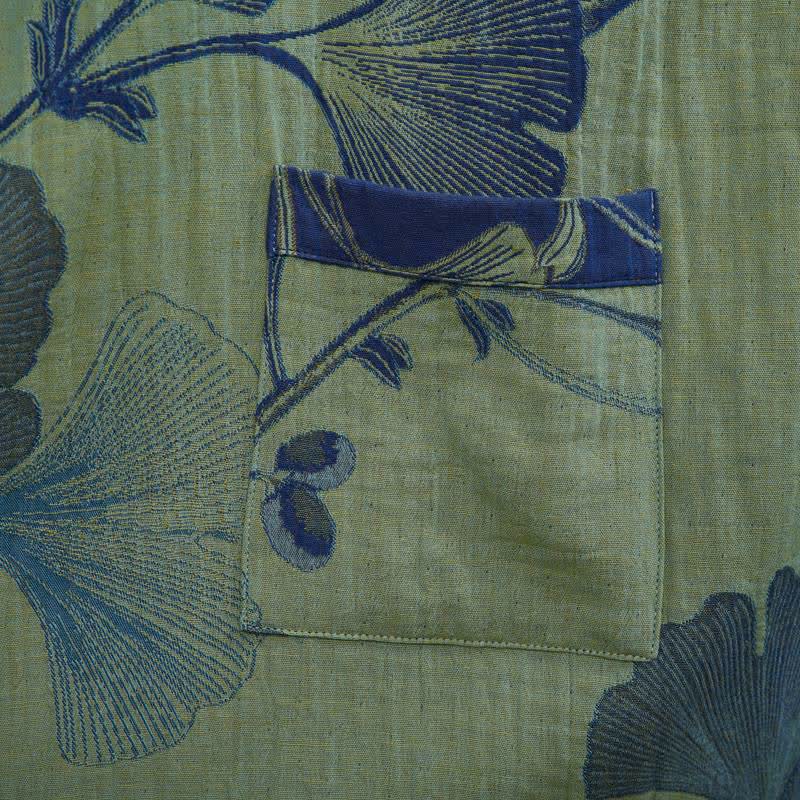 Retro-Kimono aus Baumwolle mit Ginkgoblatt - image 21