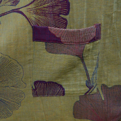 Retro-Kimono aus Baumwolle mit Ginkgoblatt - image 29