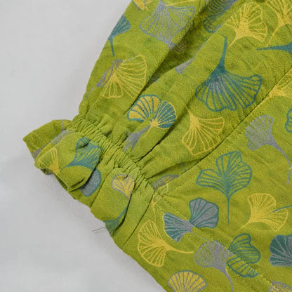 Baumwoll-Pyjamahose mit grünem Ginkgoblatt - image 4