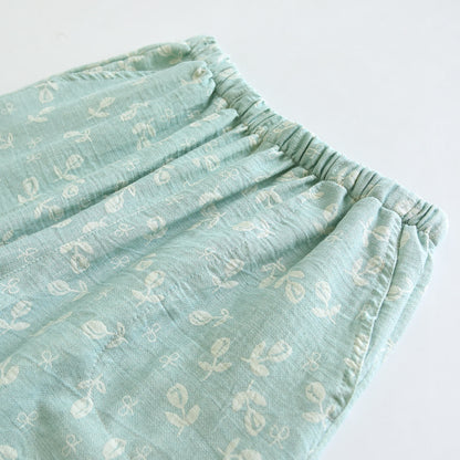 Pyjama-Set aus Baumwollgaze mit Blättermuster - image 10
