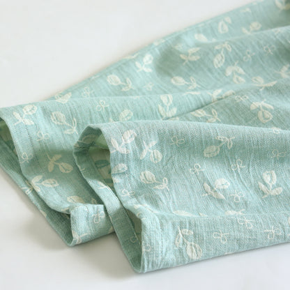 Pyjama-Set aus Baumwollgaze mit Blättermuster - image 13