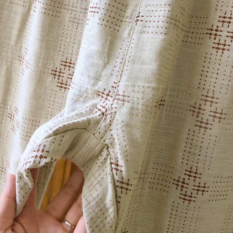 Heritage Baumwollgaze karierter Pyjama-Set - image 9