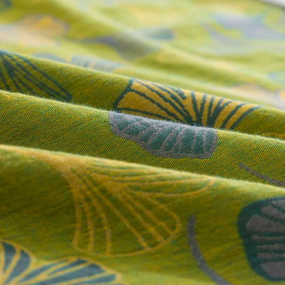 Vintage-Wendebettwäsche-Set aus Baumwolle mit grünem Ginkgoblatt - image 11