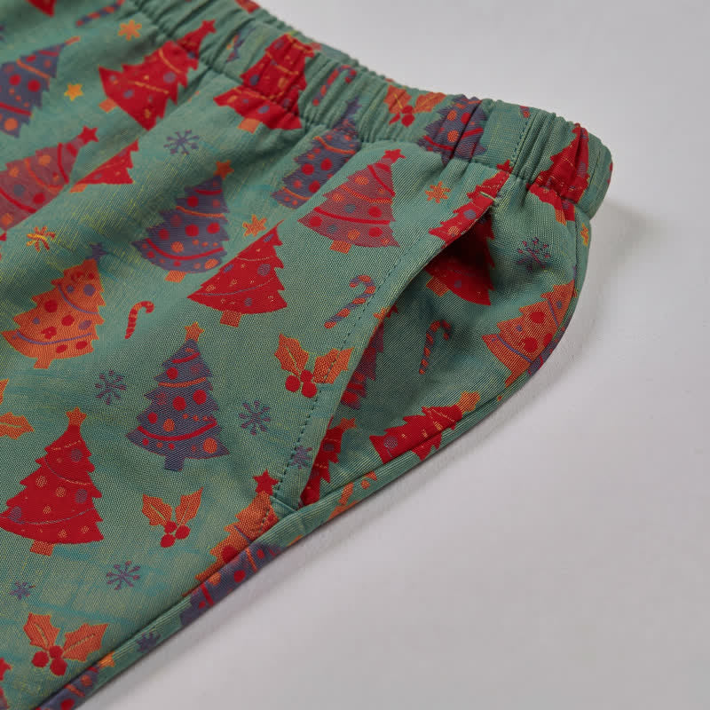 Weihnachtsbaum-Loungewear-Set aus Baumwollgaze - image 13