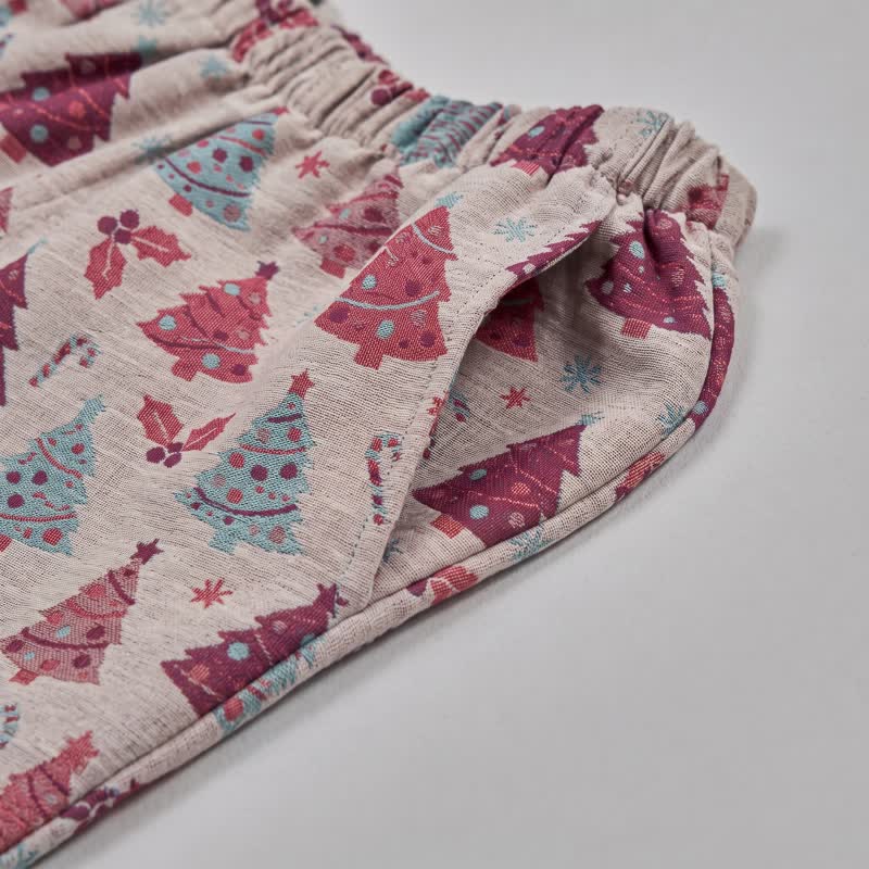 Weihnachtsbaum-Loungewear-Set aus Baumwollgaze - image 27