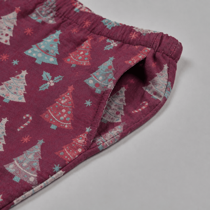 Weihnachtsbaum-Loungewear-Set aus Baumwollgaze - image 20