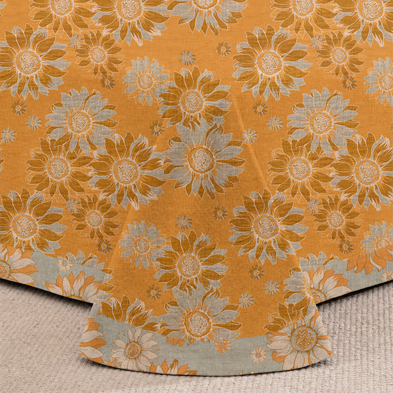 Tagesdecke aus Baumwollgaze mit Sonnenblumenmuster - image 3