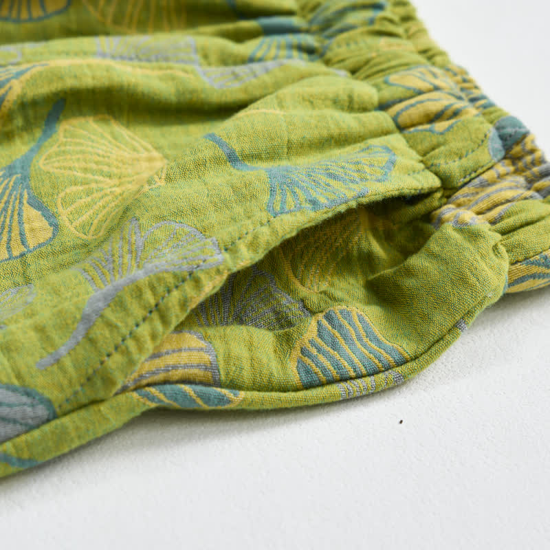 Naturinspiriertes Loungewear-Set aus Baumwolle mit Ginkgoblattmuster - image 10