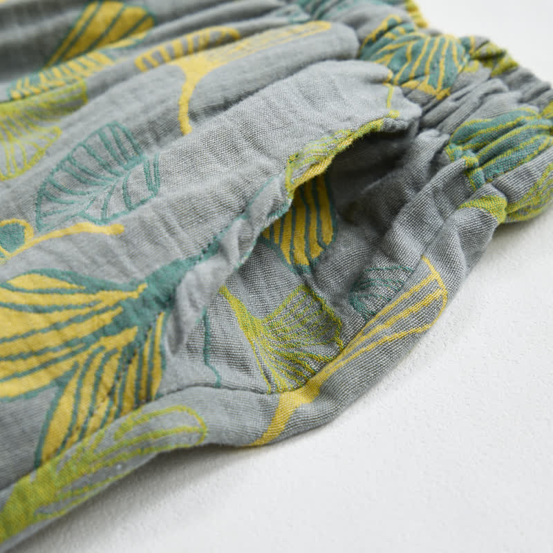 Naturinspiriertes Loungewear-Set aus Baumwolle mit Ginkgoblattmuster - image 20