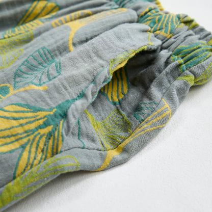 Naturinspiriertes Loungewear-Set aus Baumwolle mit Ginkgoblattmuster - image 20