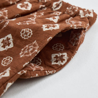 Retro-Pyjama-Set mit langen Ärmeln und geometrischem Muster - image 3