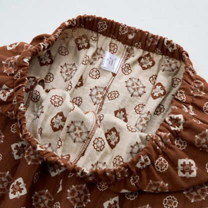 Retro-Pyjama-Set mit langen Ärmeln und geometrischem Muster - image 5