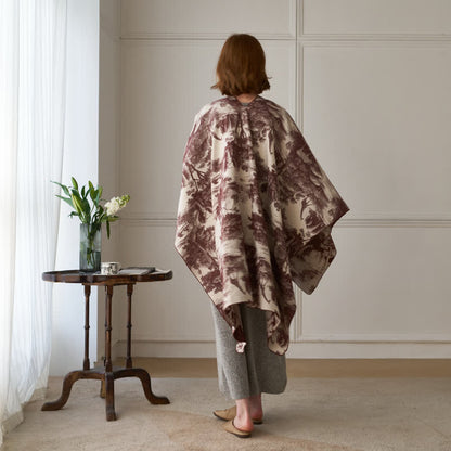 Vintage Dschungel-Toile Poncho-Schal - image 12