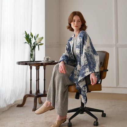 Vintage Dschungel-Toile Poncho-Schal - image 5