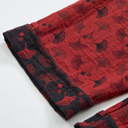 Ginkgoblatt-Baumwollpyjama mit orientalischen Quasten - image 7