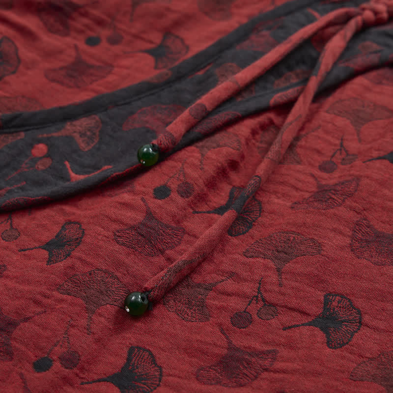 Ginkgoblatt-Baumwollpyjama mit orientalischen Quasten - image 6