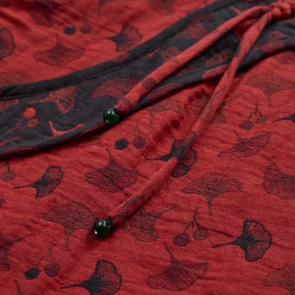 Ginkgoblatt-Baumwollpyjama mit orientalischen Quasten - image 6