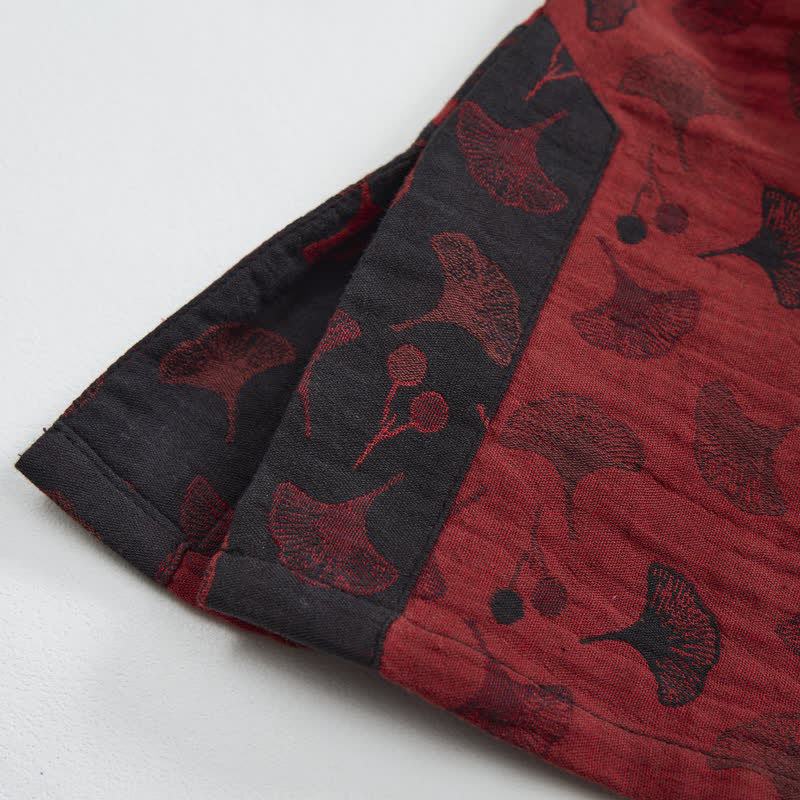 Ginkgoblatt-Baumwollpyjama mit orientalischen Quasten - image 9
