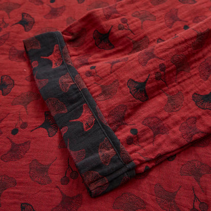 Ginkgoblatt-Baumwollpyjama mit orientalischen Quasten - image 10