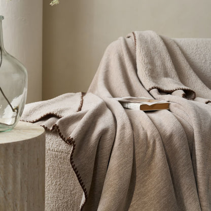 Minimalistische, doppelseitige Sherpa-Fleece-Überwurfdecke - image 9