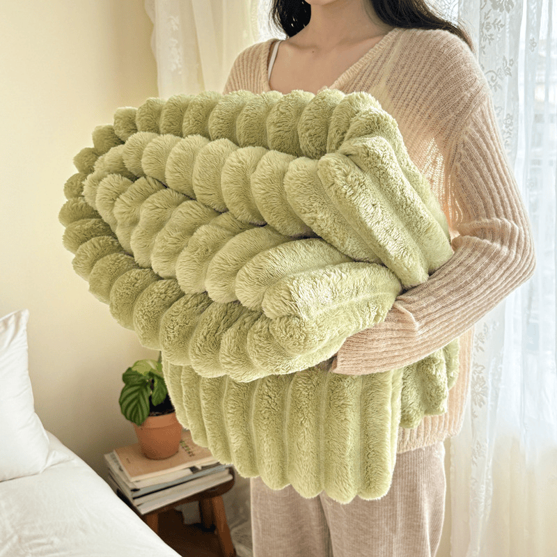 Weiche und warme Kuscheldecke aus Fleece - Grün - 79" x 91" - image 0