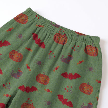 Halloween Kürbis Fledermaus Baumwoll-Loungewear-Set - image 12