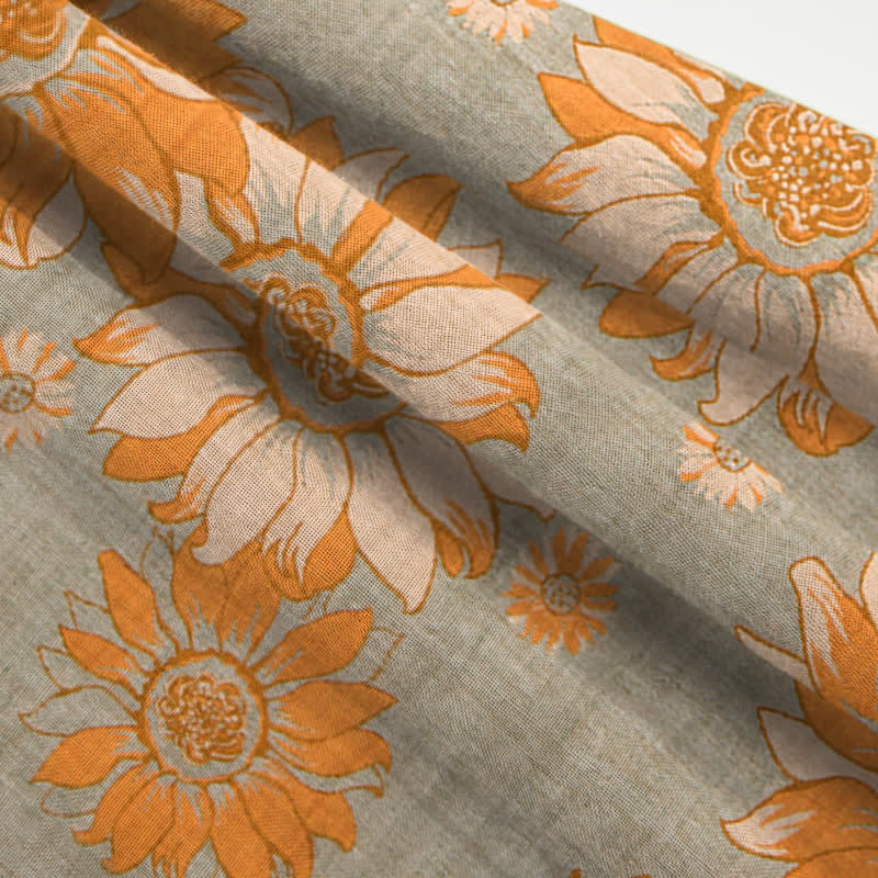Orientalisches Sonnenblumen-Baumwollpyjama-Set - image 11