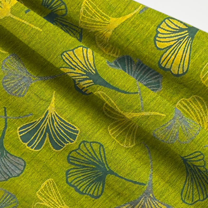 Orientalischer Ginkgoblatt-Baumwollpyjama-Set - image 5