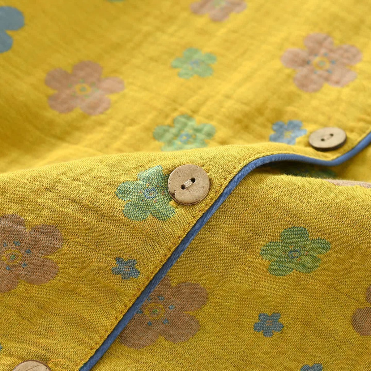 Loungewear-Set aus Baumwolle mit Blumenmuster und Paspelierung - image 6