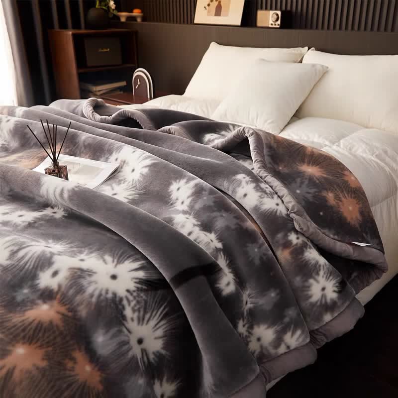 Kuschelige Fleecedecke mit Löwenzahn-Motiv - image 8