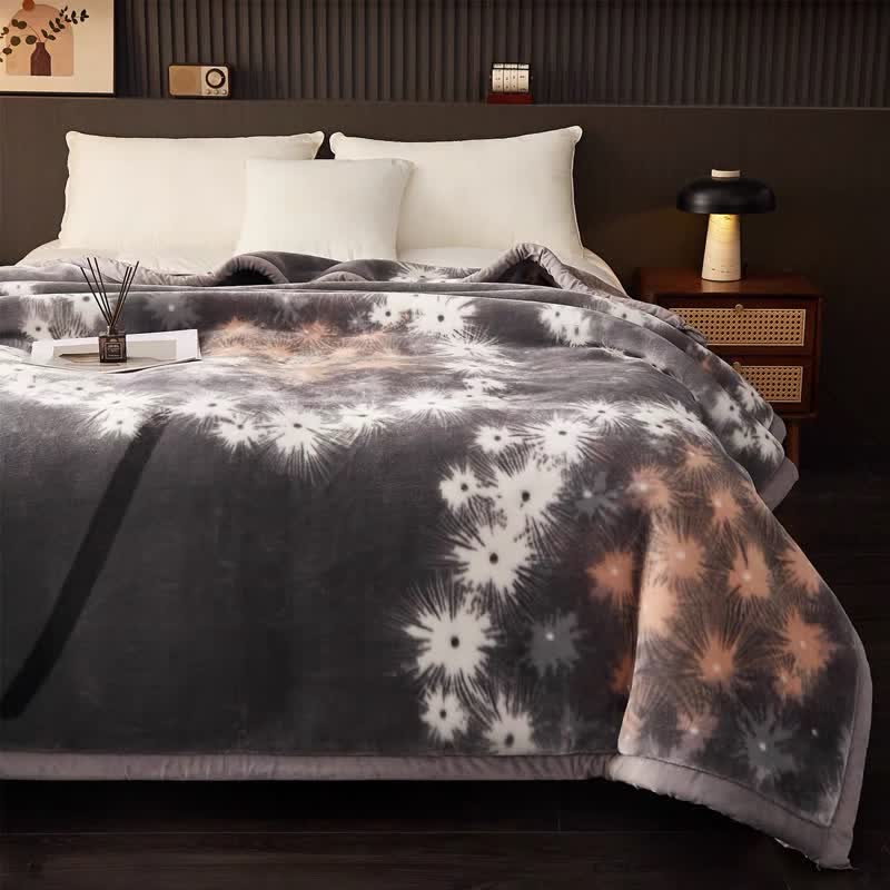 Kuschelige Fleecedecke mit Löwenzahn-Motiv - image 9