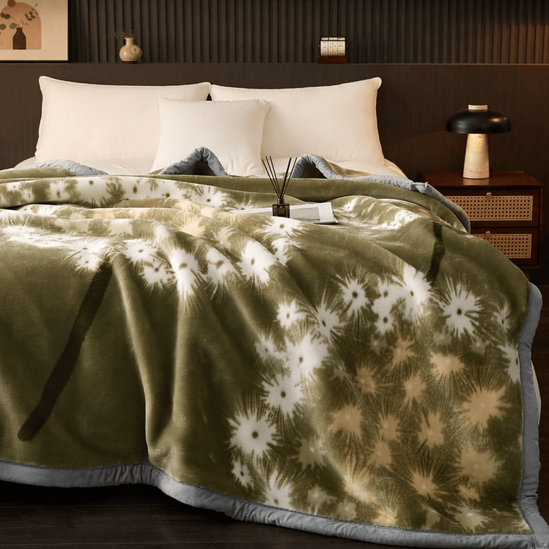 Kuschelige Fleecedecke mit Löwenzahn-Motiv - image 2