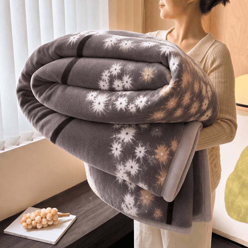 Kuschelige Fleecedecke mit Löwenzahn-Motiv - Grau - Decke - 200cm x 230cm - image 7