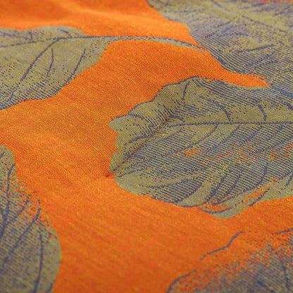 Baumwollgaze-Steppdecke mit orangefarbenem Herbstblattmuster - image 14