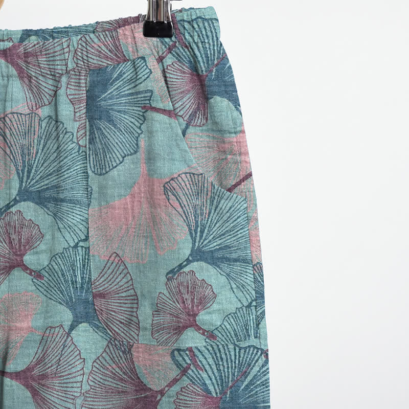 Pyjama-Set im chinesischen Stil mit Ginkgoblatt - image 4