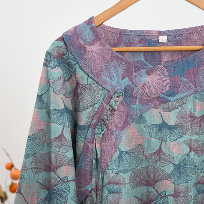Pyjama-Set im chinesischen Stil mit Ginkgoblatt - image 2