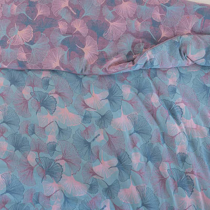 Wendbare Tagesdecke aus Baumwollgaze mit Ginkgoblatt-Motiv - image 14