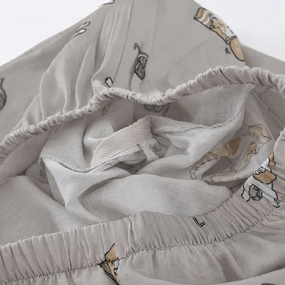 Partner-Kimono aus Baumwolle mit Katzenmotiven - image 13