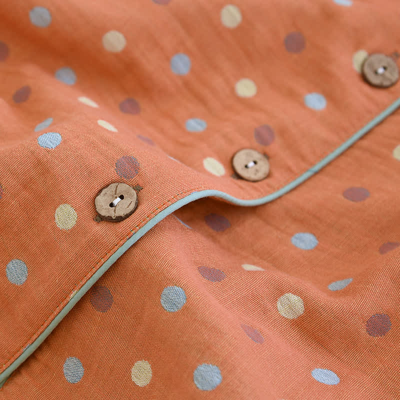 Verspieltes Loungewear-Set aus Baumwollgaze mit Punkten - image 9
