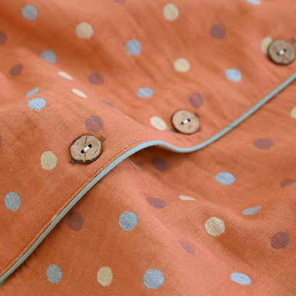 Verspieltes Loungewear-Set aus Baumwollgaze mit Punkten - image 9