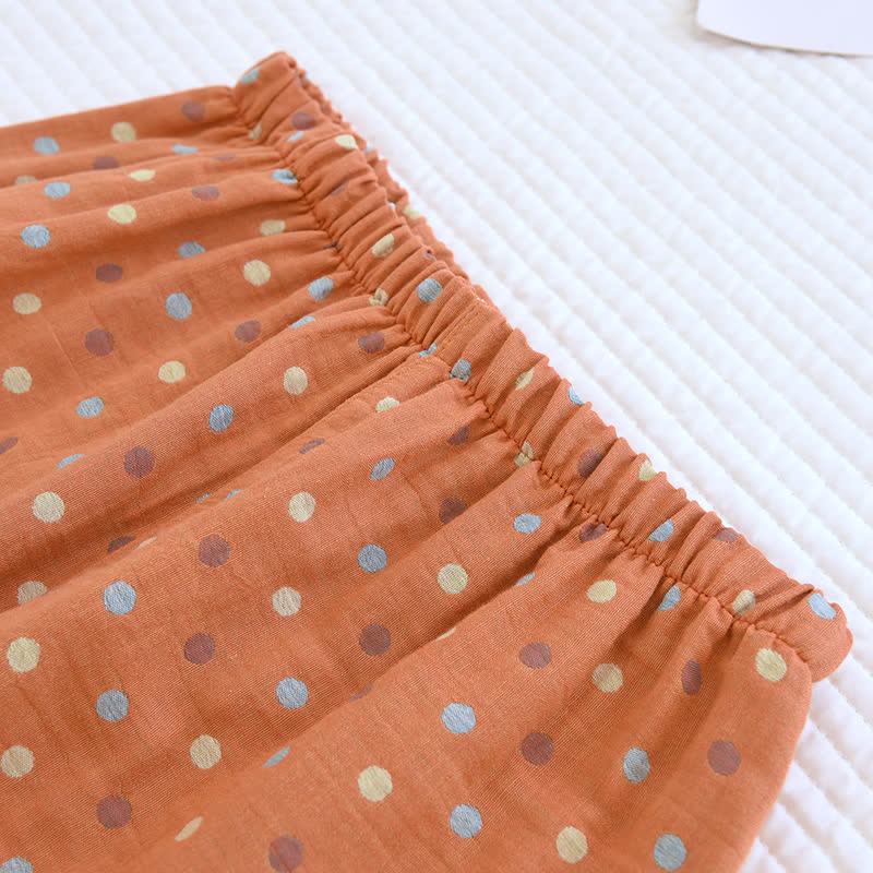 Verspieltes Loungewear-Set aus Baumwollgaze mit Punkten - image 13